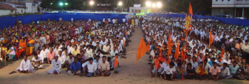 Devout Hindus present for Dharmasabha in Gadag Karnataka